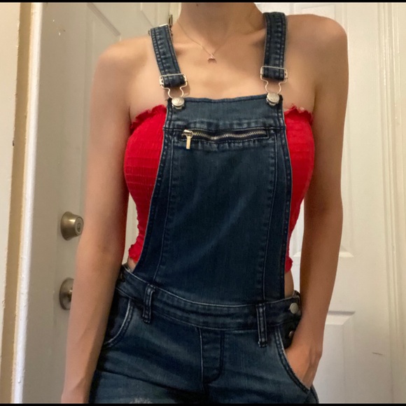 Bebe fitted denim overalls - Picture 2 of 2